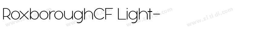 RoxboroughCF Light字体转换